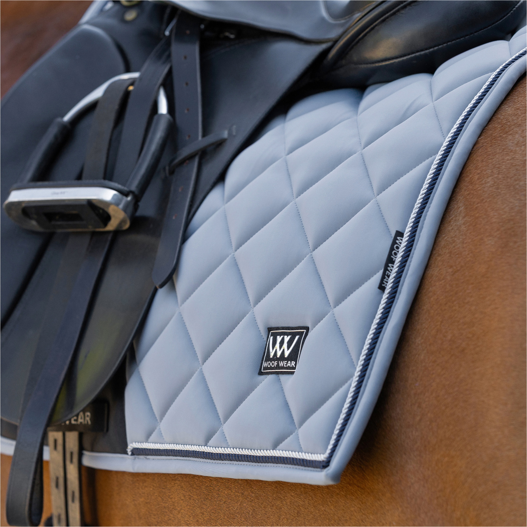 2025 Woof Wear Aura Vision Dressage Tapis De Selle WS0041-STBL - Steel Blue